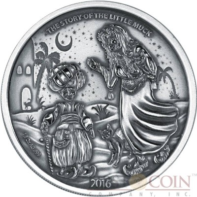 Burkina Faso THE OLD LADY series LITTLE MUCK 1500 CFA Francs Silver Coin High Relief 2016 Antique Finish Premium 1.5 oz